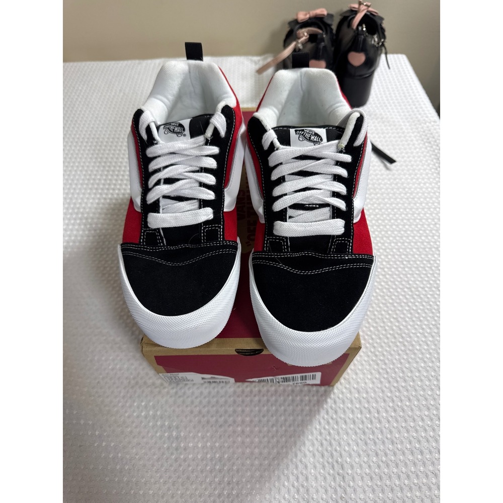 Vans Sneakers Mens 10.5 Knu Skool Red Black White NIB VN0009QC6M1
